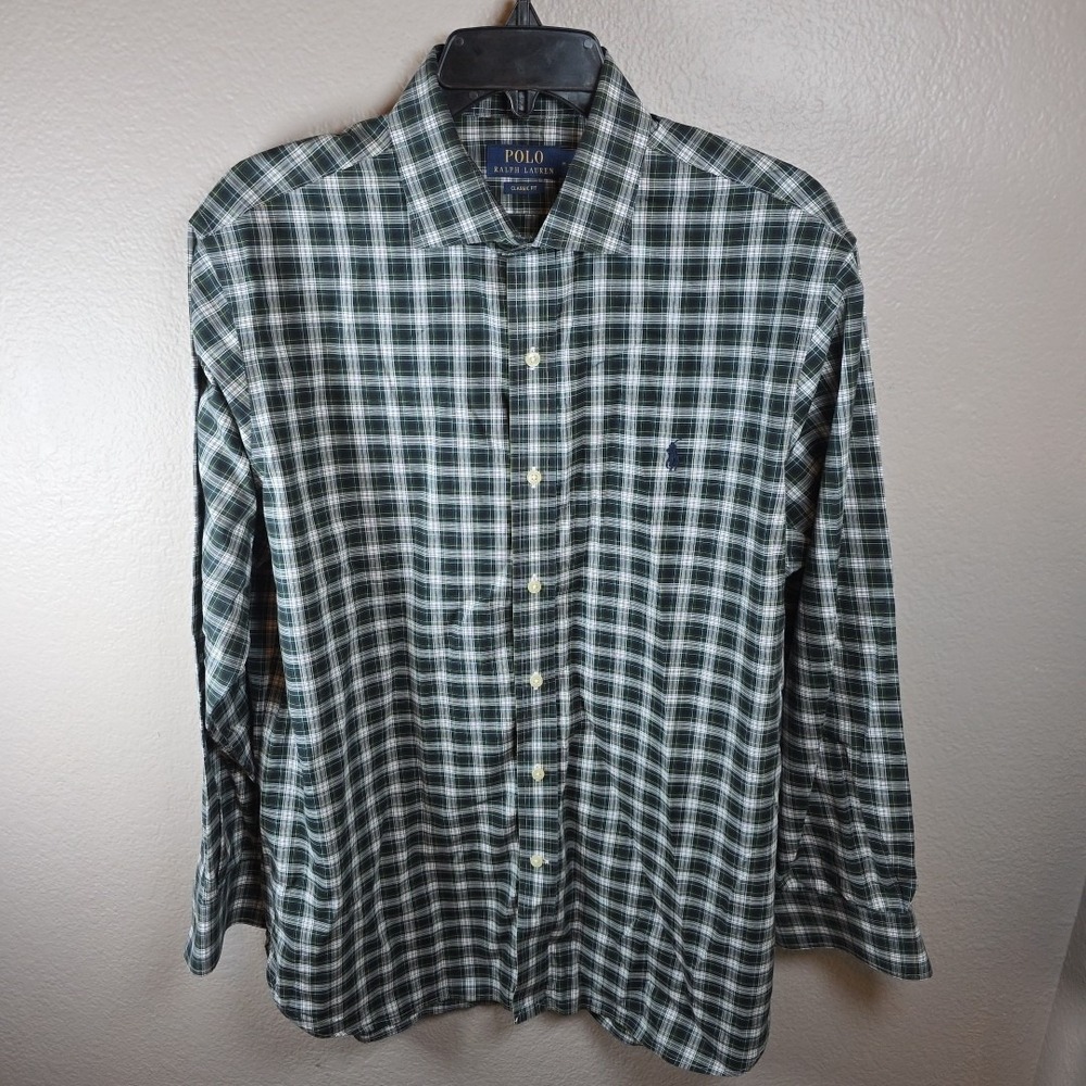Ralph Lauren Shirt Men's Size M 16-32/33 Long Sleeve Classic Cotton Lot Of 2